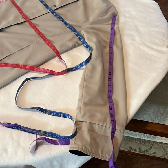 Jacket Raincoat Reversible Waterproof Natural Tan Beige Black Roll Up Sleeve - Picture 17 of 17